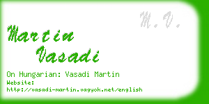 martin vasadi business card